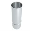 Stove Pipe Wall Thimble, Double-Wall DC01 Steel, 200 mm, Unpainted, 150 mm Diameter view 1