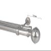 Sento Bona 25/19 mm Metal Curtain Rod Set, Stainless Steel Look, 140 cm view 2