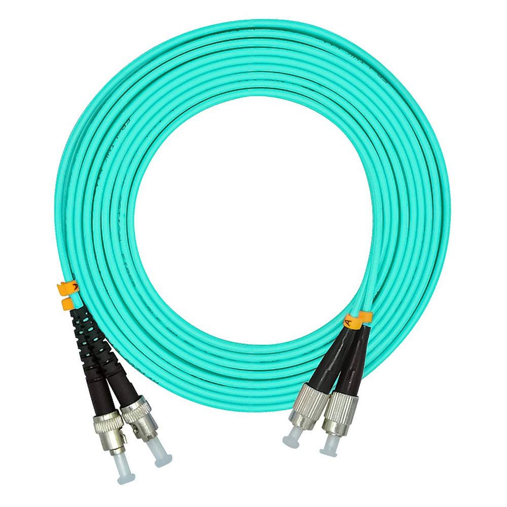 Jeirdus OM4 Fiber Optic Cable FC/ST (30 m, 1 Cable) | Duplex Multimode FC-ST Patch Cable