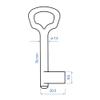 TGL System Warded Key – 70 or 90 mm – Replacement/Additional Key view 2