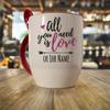 printplanet Personalized Spoon Mug with Name – All You Need Design – Red view 2