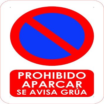 No Parking Sign, Towing Service Warning | 3 mm Aluminum Wall Decor | A5 (21 x 14.8 cm)