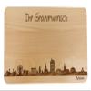 Bochum Skyline Breakfast Board, Beech Wood, XL, Personalized Engraving view 1