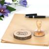 Btic Thank You Stamp, Round Wooden Stamp, Text: "Heartfelt Thanks!", Diameter: 25 mm view 2