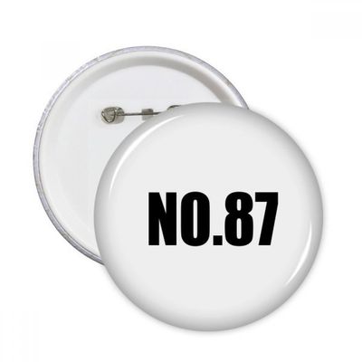 Lucky No. 87 Series Round Pin Badge Button, XXL, Multicolor