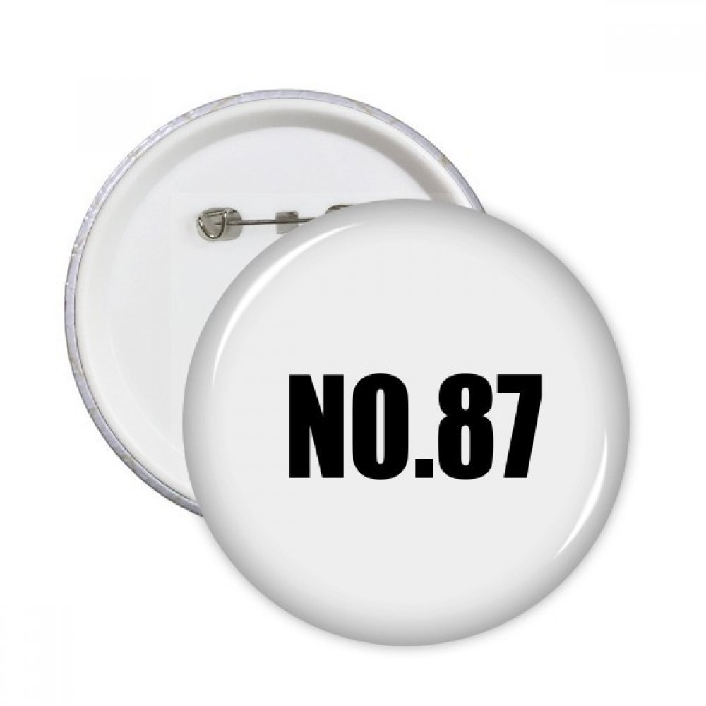 Lucky No. 87 Series Round Pin Badge Button, XXL, Multicolor