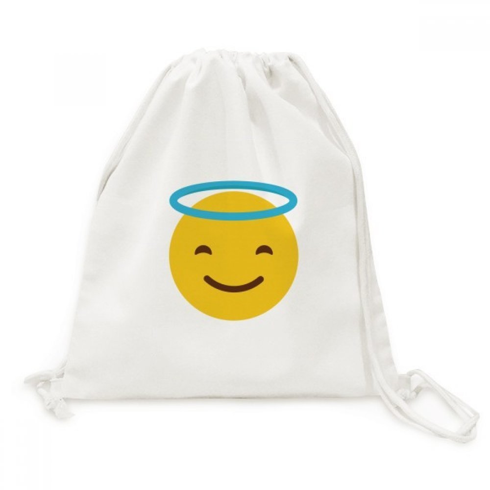 DIYthinker Smile from Below Yellow Cute Online Chat Canvas Backpack Travel Shopping Bag