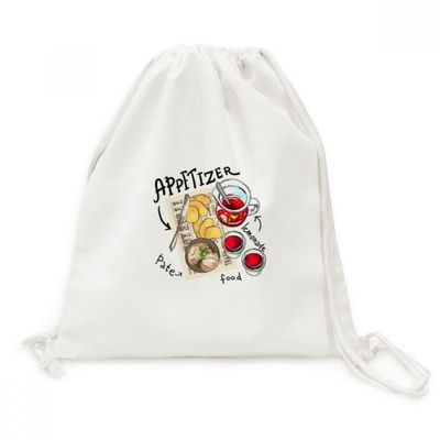 DIYthinker Appetizer Lemonade Steak France Canvas Backpack Travel Shopping Bags