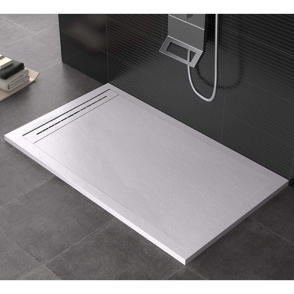 Maier Oasis Stone Shower Tray 80 x 90 cm, White