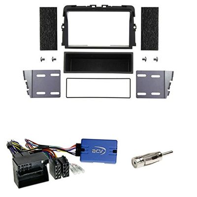 Installation Kit: Double-DIN Radio Fascia, Clarion Steering Wheel Control Interface, and Antenna Adapter for Opel Vivaro J7/F7 (2011–2015)