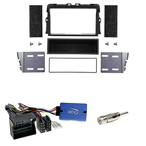 Installation Kit: Double-DIN Radio Fascia, Clarion Steering Wheel Control Interface, and Antenna Adapter for Opel Vivaro J7/F7 (2011–2015)