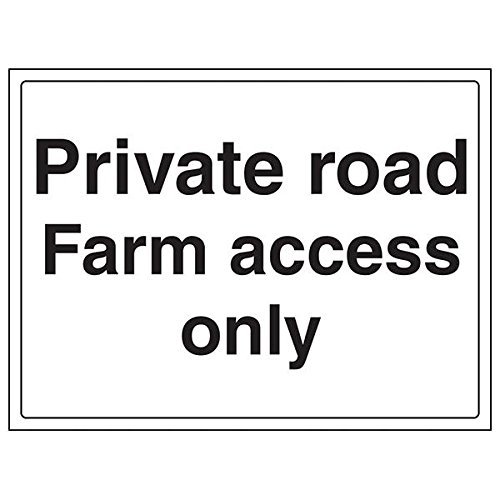 VSafety 76035BF-R "Private Road Farm Access Only" Sign, Landscape, 400 x 300 mm (3-Pack)
