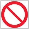 vsafety "Prohibition Logo," Square, (3-Pack), 400 mm x 400 mm, 3 view 1