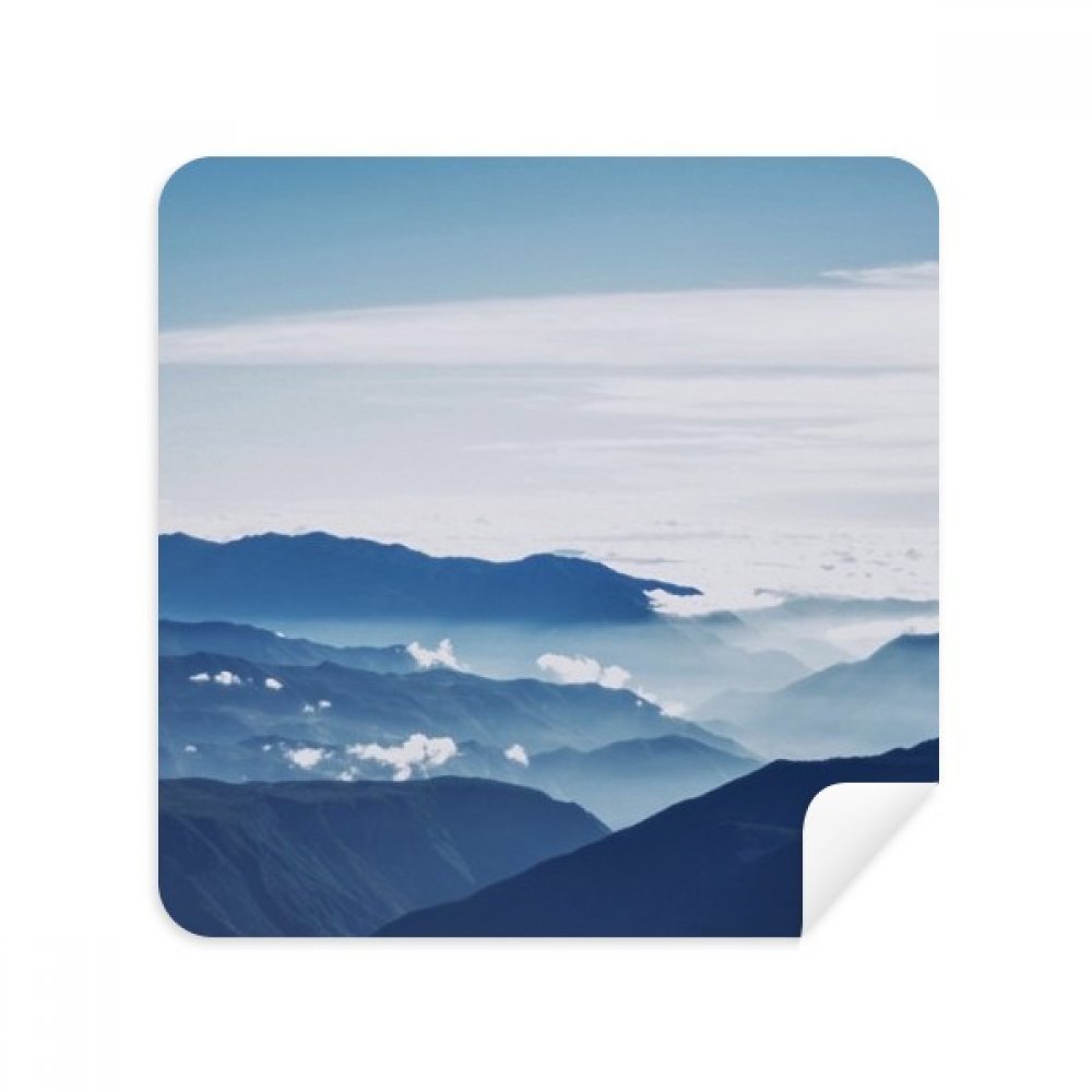 DIYthinker Mountains Sky Sunshine Clouds Nature Glass Cleaning Cloth, Phone Screen Cleaner, Suede Fabric, 2-Pack