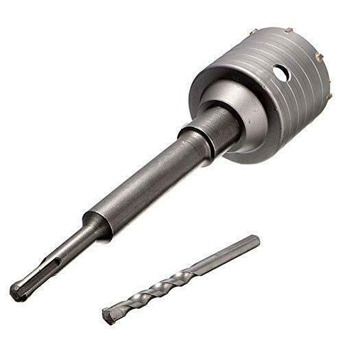 Core Drill Bit 30–160 mm – Here: 90 mm (10-Tooth) Set with 350 mm SDS Plus Extension for Concrete and Stone