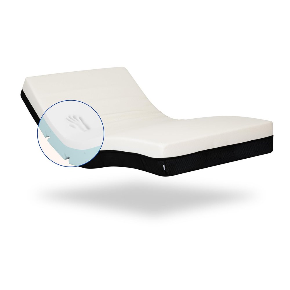 Geriafy Orthopedic Visco Mattress 105 x 190 cm | 20 cm High | Breathable, Fresh Cotton Cover | Suitable for Adjustable Bed Slats