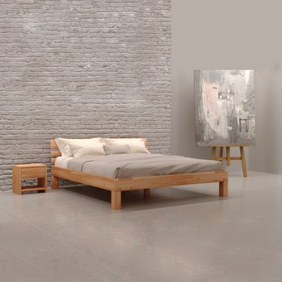 Krok Wood Julia Solid Beech Wood Bed, 180 x 220 cm