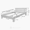 Krok Wood Julia Solid Beech Wood Bed, 180 x 220 cm view 2