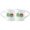 DIYthinker Portugal National Flag Green Pattern Couple Mug Set view 1
