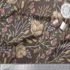 Soimoi 55 GSM Viscose Chiffon Fabric, Floral, 42 in. Wide, Dark Brown view 2