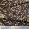 Soimoi 55 GSM Viscose Chiffon Fabric, Floral, 42 in. Wide, Dark Brown view 3