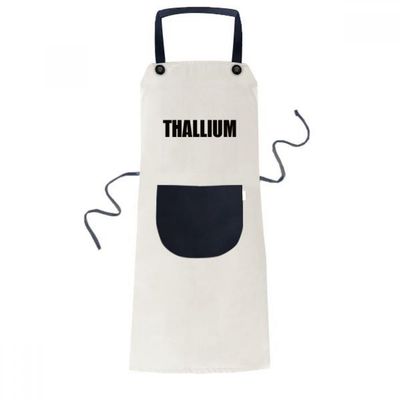 DIYthinker Thallium Element Name Chemistry Cooking Kitchen Beige Adjustable Bib Apron with Pockets for Women and Men, Chef, 70 x 67 cm, Black