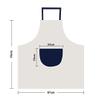 DIYthinker Thallium Element Name Chemistry Cooking Kitchen Beige Adjustable Bib Apron with Pockets for Women and Men, Chef, 70 x 67 cm, Black view 2