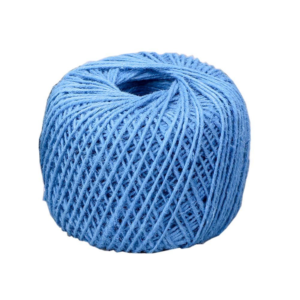 Vintage Natural Jute Twine, 82 ft, 2 mm, Dark Blue