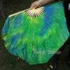Winged Sirenny Short Silk Dance Fans, Pair, Hand-Painted Chinese Fans, 10 cm Veil over 30 cm Bamboo Ribs (Brise) view 4