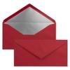 75 DL Envelopes, Dark Red with Silver Metallic Lining, 110 x 220 mm view 1