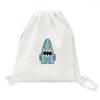 DIYthinker Universe Alien Monster Blue Monster Canvas Backpack Travel Shopping Bag view 1