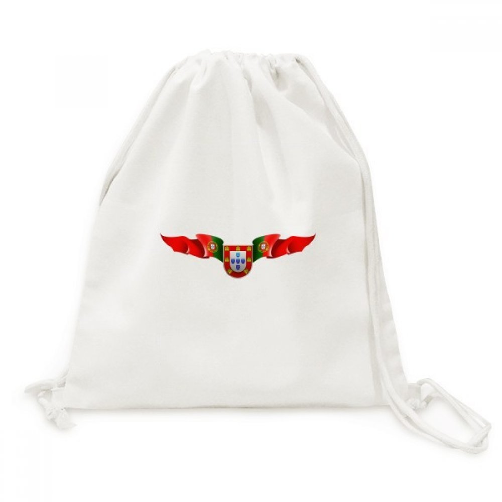 DIYthinker Portugal National Emblem Canvas Backpack, Travel Shopping Bag