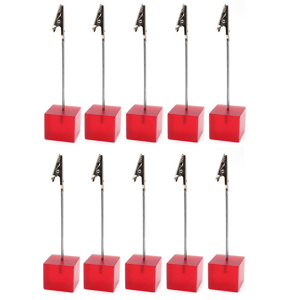 Yootop 10-Piece Red Memo Clips for Photos, Cards, and Paper