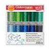 Gütermann Rayon No. 40 Machine Embroidery Thread Set, 10 x 200 m, Green and Blue view 2