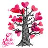 homeBLOCKrocks Love Tree PLEXIGLAS Refrigerator Magnet, 9 x 9 cm view 1