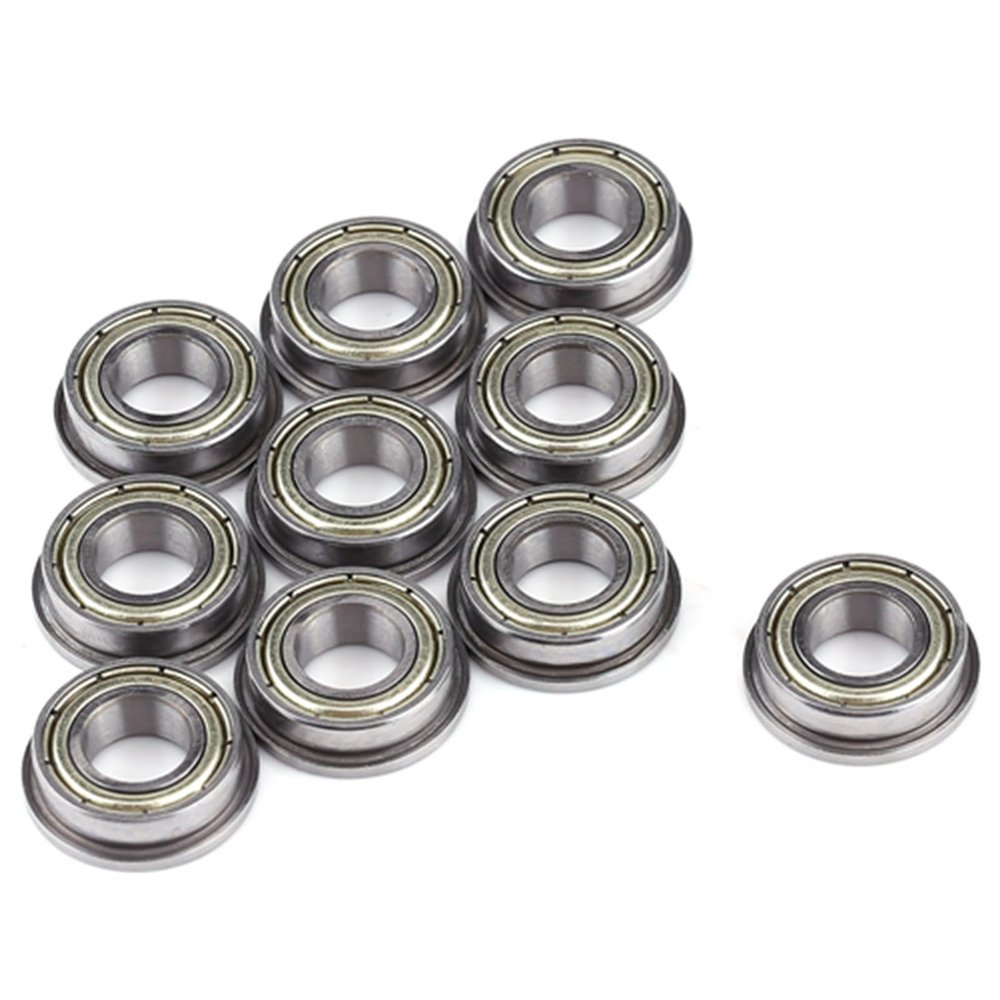10 F688ZZ Steel Mini Flanged Ball Bearings, 8 × 16 × 5 mm
