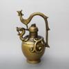 YUNHAO Feng Shui Chinese Brass Rice Wine Pot Dragon and Phoenix Statue view 1