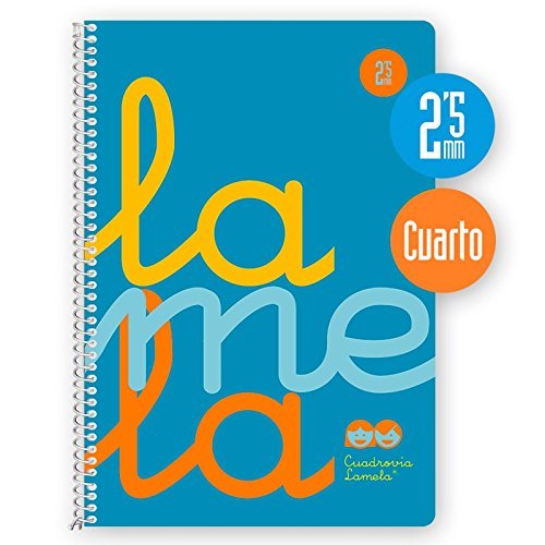 Spiral-Bound Notebook, Format 4, 80 Sheets, 2.5 mm Grid, Blue Plastic Cover