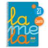Spiral-Bound Notebook, Format 4, 80 Sheets, 2.5 mm Grid, Blue Plastic Cover view 1