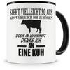 Samunshi “I Think of a Cow” Black Coffee Mug, 300 ml view 1