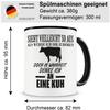 Samunshi “I Think of a Cow” Black Coffee Mug, 300 ml view 2