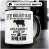 Samunshi “I Think of a Cow” Black Coffee Mug, 300 ml view 3