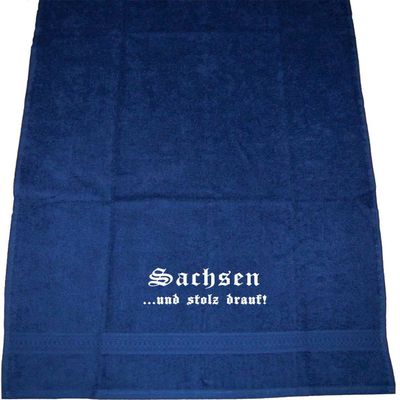 ShirtShop-Saar Saxony ...and Proud of It!; Dark Blue Towel