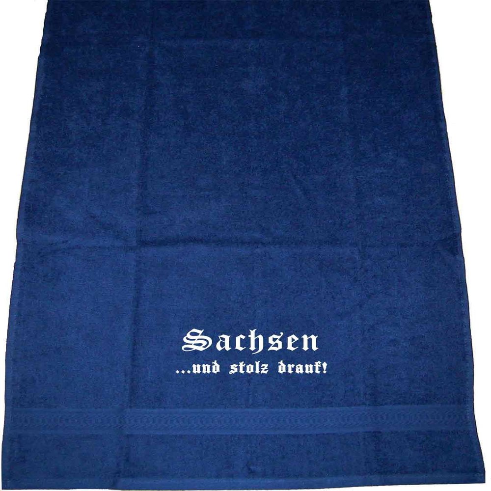 ShirtShop-Saar Saxony ...and Proud of It!; Dark Blue Towel