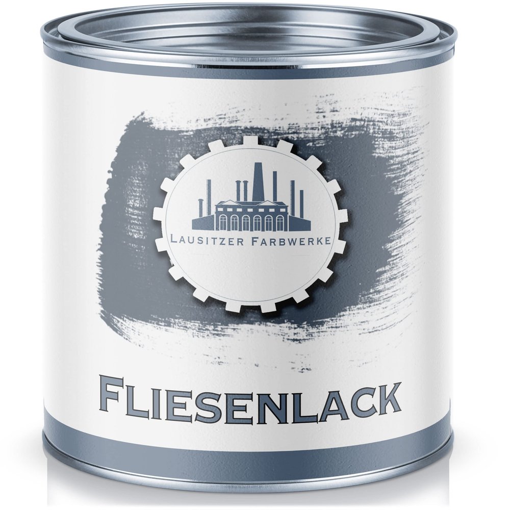 Lausitzer Farbwerke Traditional 2-Part Glossy Tile Paint with Hardener, 5 L, Black