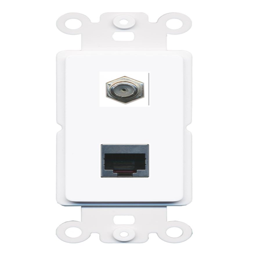 RiteAV Coax CAT5e Shielded Insert, White