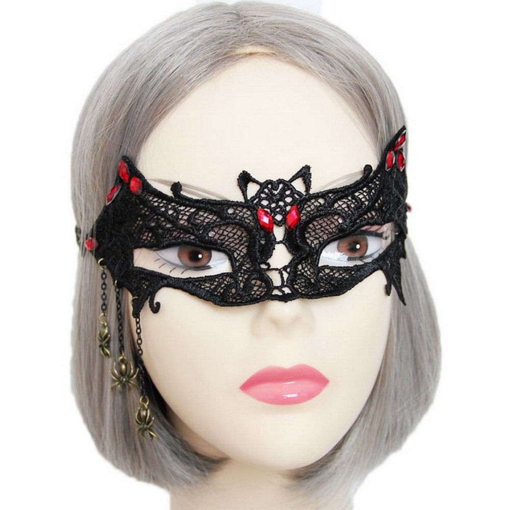 Xiang Ru Black Lace Pendant Princess Eye Mask