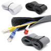 10 m Flexible Braided Cable Sleeve with Hook-and-Loop Closure, Black or Gray, 15–17/20–23/25–30/30–35 mm view 1