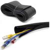 10 m Flexible Braided Cable Sleeve with Hook-and-Loop Closure, Black or Gray, 15–17/20–23/25–30/30–35 mm view 2
