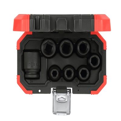 GEDORE red Impact Socket Set 1/2 in, 8-Piece, 10–24 mm